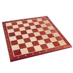 Professionelt skakbræt i træ - mahogni finish (45 mm. felter)
